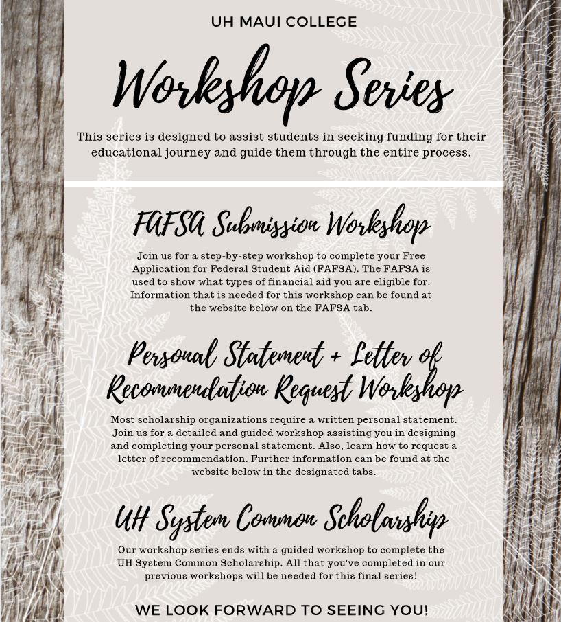 Workshop Series Flyer