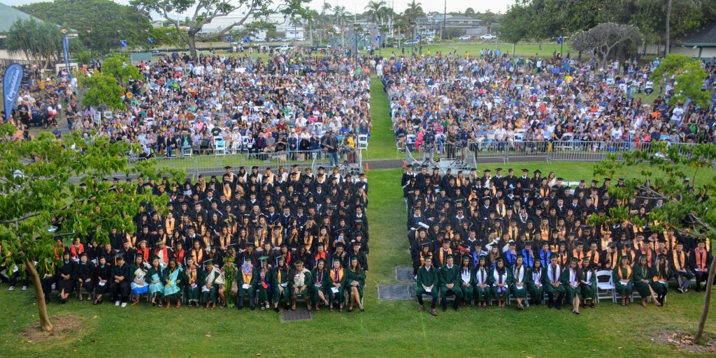 Students and families at the Commencement Ceremony.