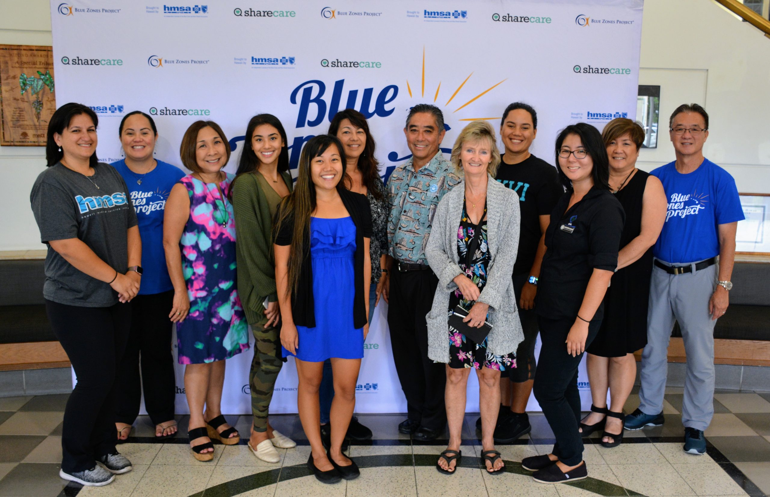 Maui College's supporters of the Blue Zones project and participants with the Wellness Hui