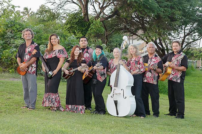 Some of the students in the Institute of Hawaiian Music's second cycle of classes, who will complete the program in Spring 2015.